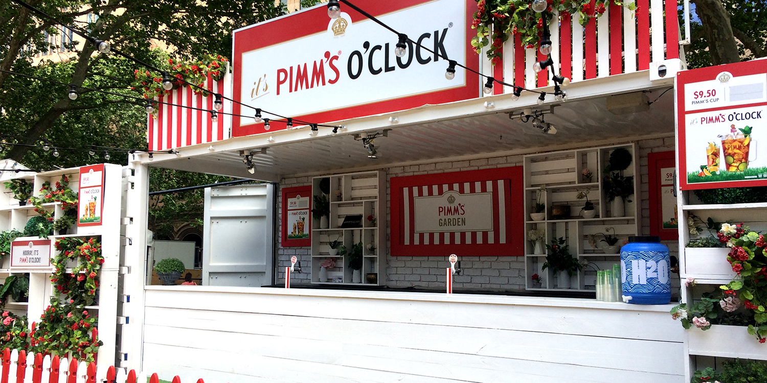 Shipping container signs - Pimm's